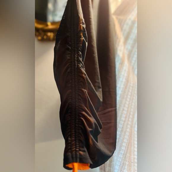 Forever 21 Vibrant Orange and Sheer Brown Backless Dress - Picture 6 of 9